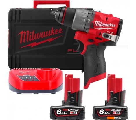  - Шуруповерты, гайковерты, электроотвертки Milwaukee M12 FUEL M12FPD2-602X 4933479870 (с 2-мя АКБ 6 Ач, кейс) - M12 FUEL M12FPD2-602X 4933479870 (с 2-мя АКБ 6 Ач, кейс)