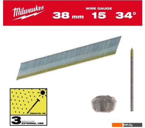 - Гвозди Milwaukee 4932492579 (2500 шт) - 4932492579 (2500 шт)