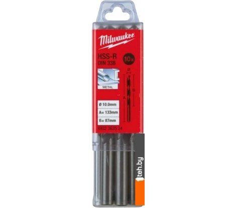  - Сверла, буры, зенкеры Milwaukee 4932363529 (10 предметов) - 4932363529 (10 предметов)