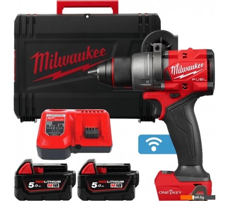  - Шуруповерты, гайковерты, электроотвертки Milwaukee M18 FUEL M18ONEDD3-502X 4933492802 (с 2-мя АКБ 5 Ач, кейс) - M18 FUEL M18ONEDD3-502X 4933492802 (с 2-мя АКБ 5 Ач, кейс)