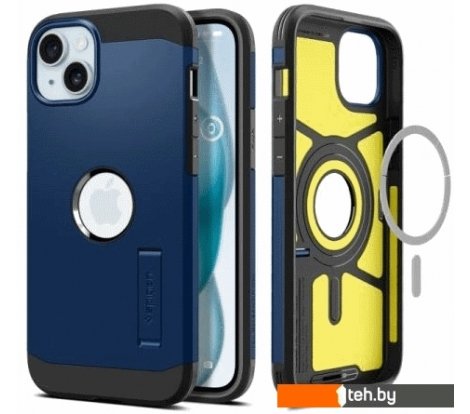  - Чехлы для телефонов Spigen Tough Armor (MagFit) для iPhone 15 Pro Max ACS06595 (темно-синий) - Tough Armor (MagFit) для iPhone 15 Pro Max ACS06595 (темно-синий)