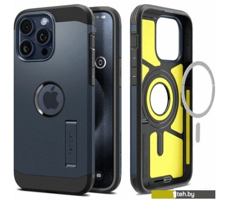  - Чехлы для телефонов Spigen Tough Armor (MagFit) для iPhone 15 Pro ACS06734 (темно-синий) - Tough Armor (MagFit) для iPhone 15 Pro ACS06734 (темно-синий)