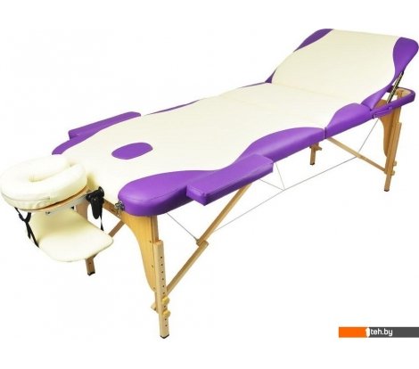  - Массажеры и массажные кресла Atlas Sport 70 см складной 3-с деревянный (кремово-фиолетовый) - 70 см складной 3-с деревянный (кремово-фиолетовый)