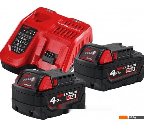  - Аккумуляторы и зарядные устройства для инструмента Milwaukee M18 M18NRG-402 4933459215 (2 x 18В/4 Ач + 12-18В) - M18 M18NRG-402 4933459215 (2 x 18В/4 Ач + 12-18В)