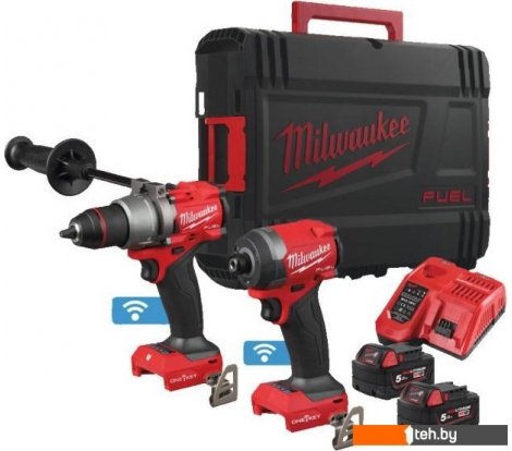  - Наборы электроинструментов Milwaukee M18 ONEPP2A3-502X 4933493244 (шуруповерт, винтоверт, 2 АКБ, кейс) - M18 ONEPP2A3-502X 4933493244 (шуруповерт, винтоверт, 2 АКБ, кейс)