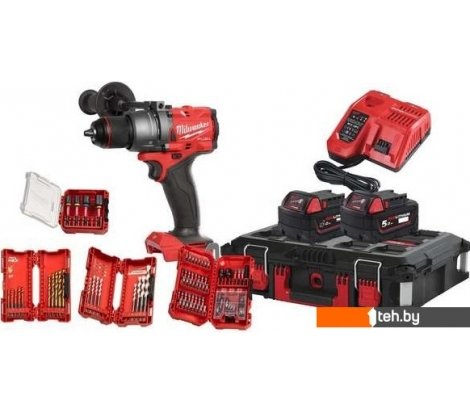  - Шуруповерты, гайковерты, электроотвертки Milwaukee M18 FUEL Promo FPD3100P-502P 4933498240 (с 2-мя АКБ 5 Ач, кейс, набор оснастки) - M18 FUEL Promo FPD3100P-502P 4933498240 (с 2-мя АКБ 5 Ач, кейс, набор оснастки)