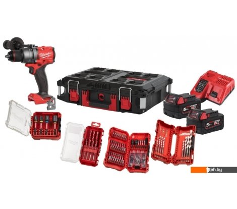  - Шуруповерты, гайковерты, электроотвертки Milwaukee M18 FUEL Promo FPD3100P-502P 4933498240 (с 2-мя АКБ 5 Ач, кейс, набор оснастки) - M18 FUEL Promo FPD3100P-502P 4933498240 (с 2-мя АКБ 5 Ач, кейс, набор оснастки)