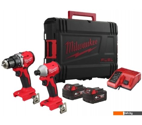  - Наборы электроинструментов Milwaukee M18 BLCPP2B-402C 4933492836 (шуруповерт, винтоверт, 2 АКБ, кейс) - M18 BLCPP2B-402C 4933492836 (шуруповерт, винтоверт, 2 АКБ, кейс)