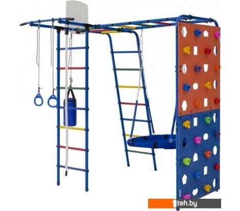  - Детские спортивные комплексы и игровые площадки Формула здоровья Street 2 (синий/радуга) - Street 2 (синий/радуга)