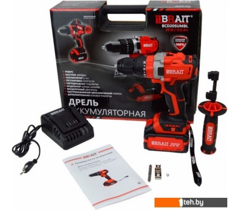  - Шуруповерты, гайковерты, электроотвертки Brait BCD20SUMBL 21.01.131.070 (с 1-им АКБ, кейс) - BCD20SUMBL 21.01.131.070 (с 1-им АКБ, кейс)