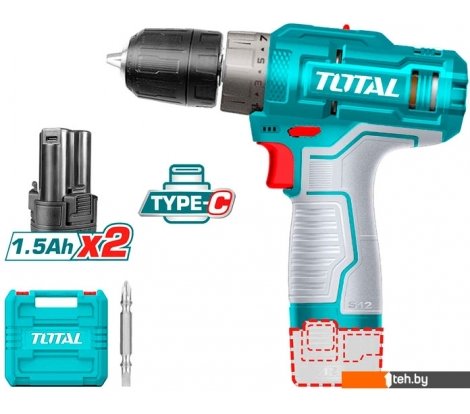  - Шуруповерты, гайковерты, электроотвертки Total TDLI12202 (с 2-мя АКБ, кейс, без ЗУ) - TDLI12202 (с 2-мя АКБ, кейс, без ЗУ)