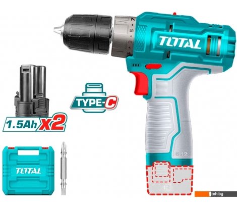  - Шуруповерты, гайковерты, электроотвертки Total TDLI12202 (с 2-мя АКБ, кейс, без ЗУ) - TDLI12202 (с 2-мя АКБ, кейс, без ЗУ)