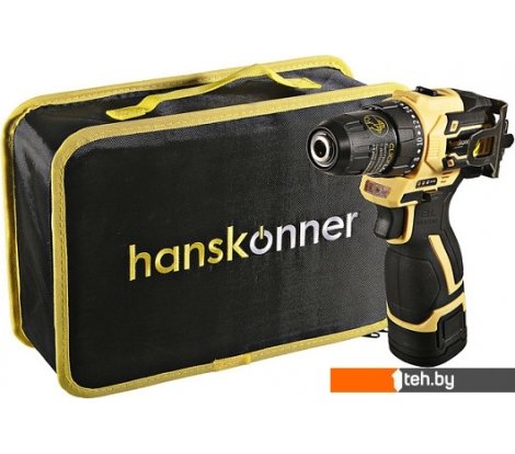 - Шуруповерты, гайковерты, электроотвертки Hanskonner HCD1645BLC (с 2-мя АКБ, сумка) - HCD1645BLC (с 2-мя АКБ, сумка)