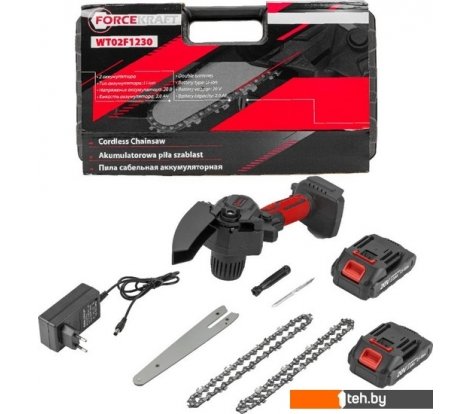  - Цепные электро- и бензопилы ForceKraft FK-WT02F1230 (с 2-мя АКБ, кейс) - FK-WT02F1230 (с 2-мя АКБ, кейс)