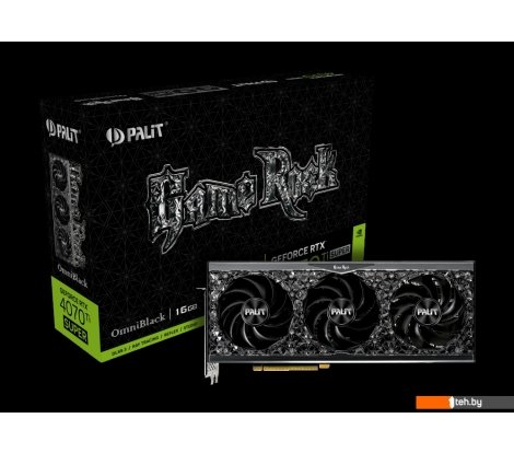  - Видеокарты Palit GeForce RTX 4070 Ti Super GameRock OmniBlack 16GB NED47TS019T2-1020Q - GeForce RTX 4070 Ti Super GameRock OmniBlack 16GB NED47TS019T2-1020Q