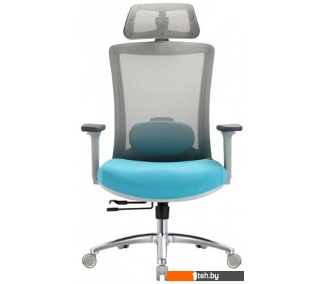  - Офисные кресла и стулья Evolution ERGO Prime Sky Blue (серый/бирюзовый) - ERGO Prime Sky Blue (серый/бирюзовый)