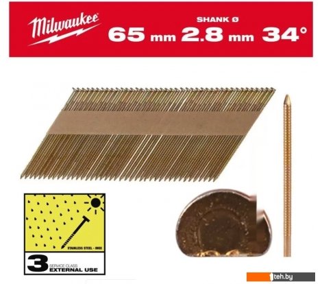  - Гвозди Milwaukee 4932492614 (2200 шт) - 4932492614 (2200 шт)