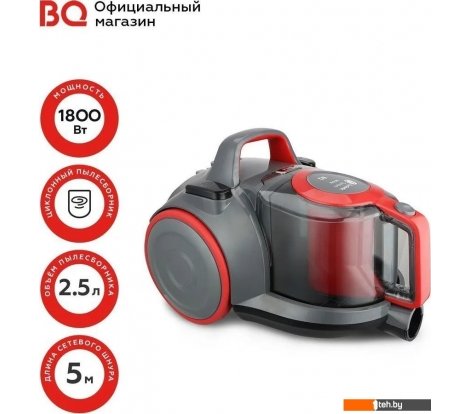  - Пылесосы BQ VC1809C (серый/красный) - VC1809C (серый/красный)