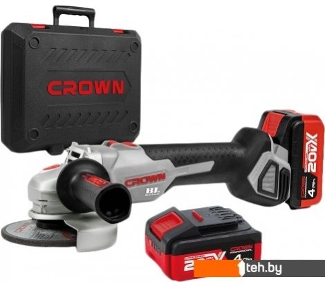  - Угловые шлифмашины (болгарки) CROWN CT23001-125HX-4 BMC (с 2-мя АКБ) - CT23001-125HX-4 BMC (с 2-мя АКБ)