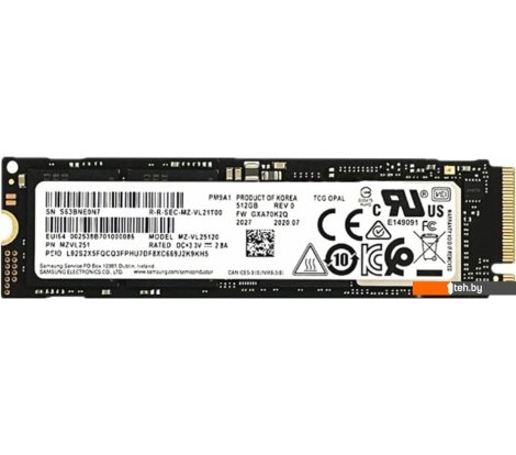  - SSD Samsung PM9A1 1TB MZVL21T0HCLR-00B00 - PM9A1 1TB MZVL21T0HCLR-00B00