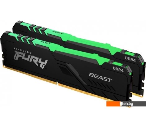  - Оперативная память Kingston FURY Beast RGB 2x8ГБ DDR4 3200МГц KF432C16BB2AK2/16 - FURY Beast RGB 2x8ГБ DDR4 3200МГц KF432C16BB2AK2/16