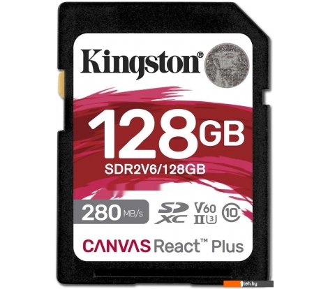  - Карты памяти Kingston Canvas React Plus V60 SDXC 128GB - Canvas React Plus V60 SDXC 128GB