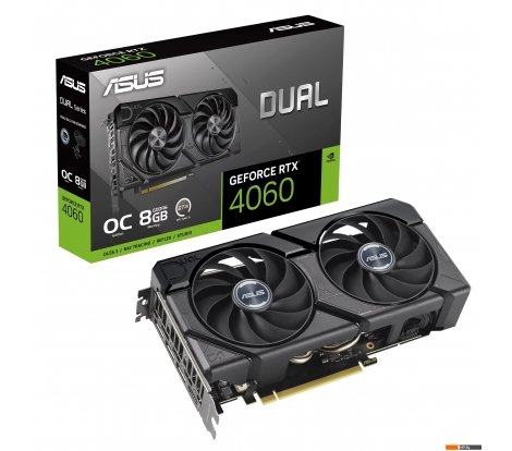  - Видеокарты ASUS Dual GeForce RTX 4060 EVO OC Edition 8GB GDDR6 DUAL-RTX4060-O8G-EVO - Dual GeForce RTX 4060 EVO OC Edition 8GB GDDR6 DUAL-RTX4060-O8G-EVO
