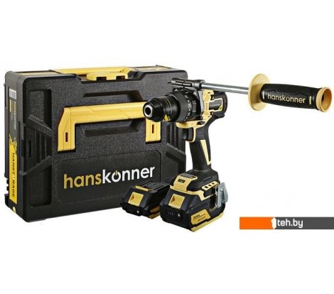 - Шуруповерты, гайковерты, электроотвертки Hanskonner HCD18165BLI (с 2-мя АКБ, кейс) - HCD18165BLI (с 2-мя АКБ, кейс)