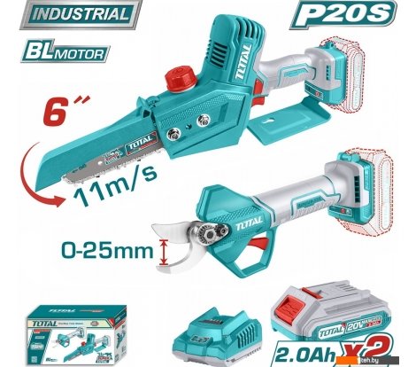 - Наборы электроинструментов Total TOSLI240306 (пила цепная, секатор, 2 АКБ) - TOSLI240306 (пила цепная, секатор, 2 АКБ)