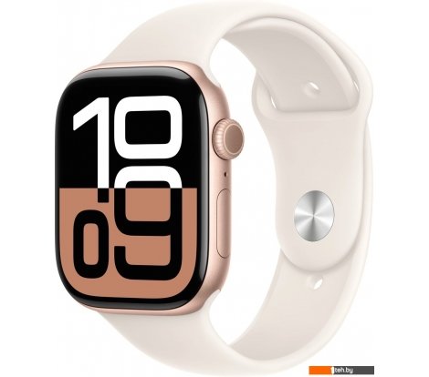  - Умные часы и браслеты Apple Watch Series 10 46 мм (алюминиевый корпус, розовое золото/звездный свет, спортивный силиконовый ремешок M/L) - Watch Series 10 46 мм (алюминиевый корпус, розовое золото/звездный свет, спортивный силиконовый ремешок M/L)