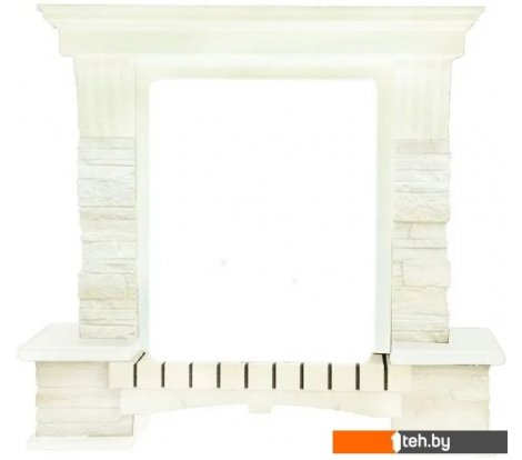  - Электрокамины и биокамины Smolcom Stone Montebello STD-ASP (белый ваниль/патина коричневая) - Stone Montebello STD-ASP (белый ваниль/патина коричневая)
