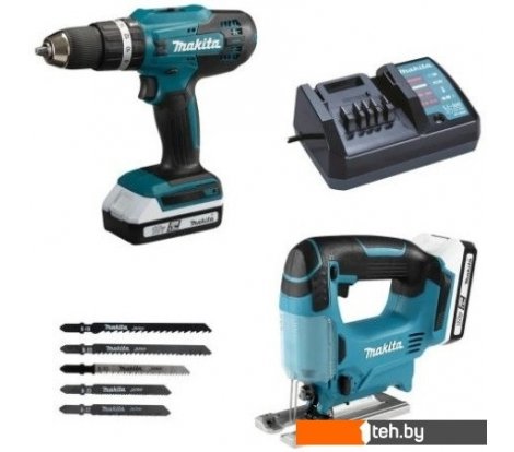  - Наборы электроинструментов Makita DK18B59Y (шуруповерт, лобзик, 2 АКБ) - DK18B59Y (шуруповерт, лобзик, 2 АКБ)