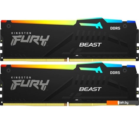  - Оперативная память Kingston FURY Beast RGB 2x32ГБ DDR5 5600 МГц KF556C40BBAK2-64 - FURY Beast RGB 2x32ГБ DDR5 5600 МГц KF556C40BBAK2-64