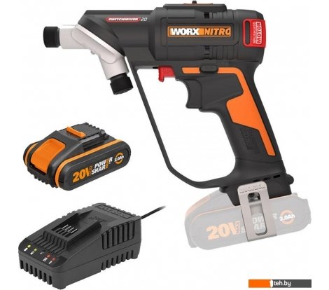  - Шуруповерты, гайковерты, электроотвертки Worx Switchdriver 2.0 WX177 (с 1-им АКБ, кейс) - Switchdriver 2.0 WX177 (с 1-им АКБ, кейс)