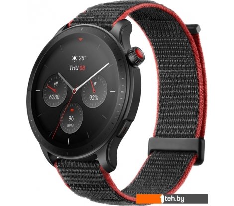 - Умные часы и браслеты Amazfit GTR 4 (серый, с черным нейлоновым ремешком) - GTR 4 (серый, с черным нейлоновым ремешком)