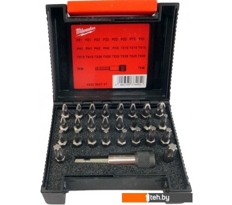  - Биты, головки, насадки, держатели Milwaukee 4932352747 (27 предметов) - 4932352747 (27 предметов)