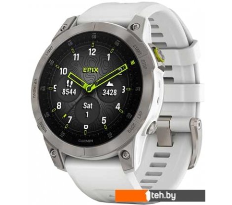  - Умные часы и браслеты Garmin Epix Sapphire Gen 2 (серебристый титан/белый) - Epix Sapphire Gen 2 (серебристый титан/белый)