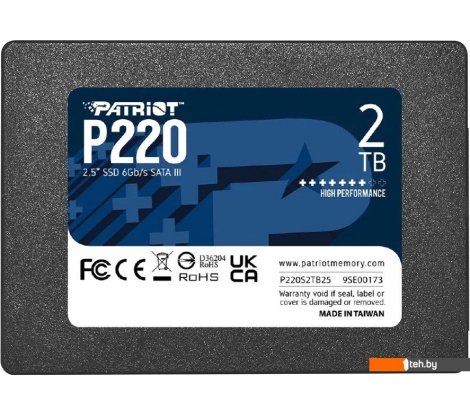 - SSD Patriot P220 2TB P220S2TB25 - P220 2TB P220S2TB25