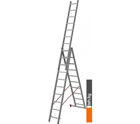  - Лестницы и стремянки Новая высота NV 123 алюминиевая трёхсекционная 3x10 ступеней - NV 123 алюминиевая трёхсекционная 3x10 ступеней