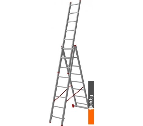 - Лестницы и стремянки Новая высота NV 123 алюминиевая трёхсекционная 3x8 ступеней - NV 123 алюминиевая трёхсекционная 3x8 ступеней