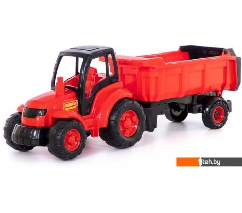  - Игрушечный транспорт Полесье Чемпион трактор с полуприцепом 0445 - Чемпион трактор с полуприцепом 0445