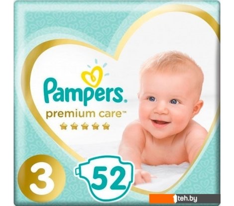  - Детские подгузники Pampers Premium Care 3 (52 шт) - Premium Care 3 (52 шт)