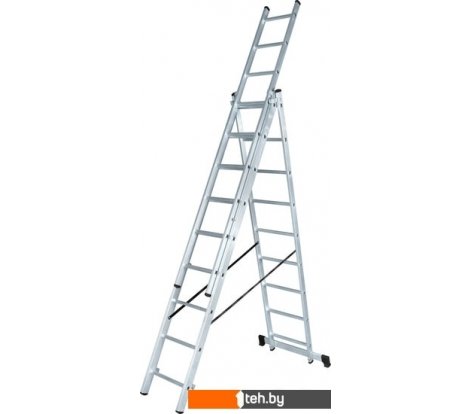 - Лестницы и стремянки Новая высота NV 123 алюминиевая трёхсекционная 3x6 ступеней - NV 123 алюминиевая трёхсекционная 3x6 ступеней