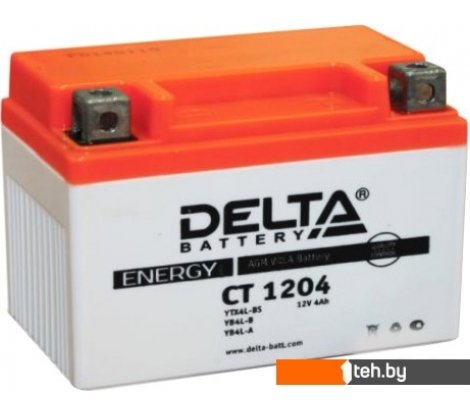 - Мотоциклетные аккумуляторы Delta CT 1204 (4 А·ч) - CT 1204 (4 А·ч)