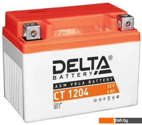  - Мотоциклетные аккумуляторы Delta CT 1204 (4 А·ч) - CT 1204 (4 А·ч)