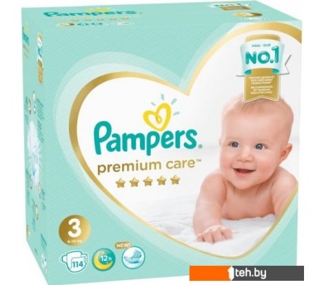 - Детские подгузники Pampers Premium Care 3 (114 шт) - Premium Care 3 (114 шт)