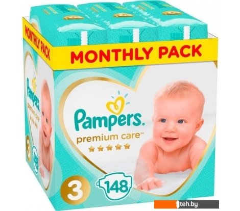 - Детские подгузники Pampers Premium Care 3 (148 шт) - Premium Care 3 (148 шт)