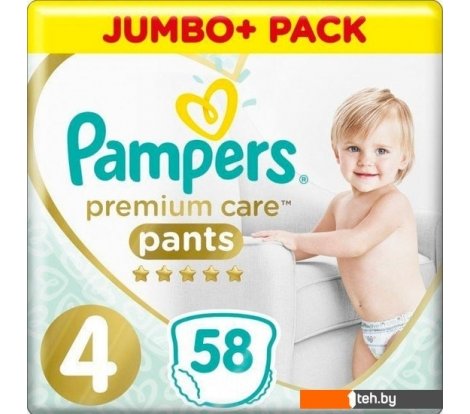  - Детские подгузники Pampers Premium Care Pants 4 (58 шт) - Premium Care Pants 4 (58 шт)