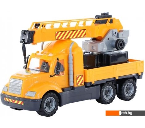  - Игрушечный транспорт Полесье Майк автомобиль-кран с поворотной платформой 55613 - Майк автомобиль-кран с поворотной платформой 55613