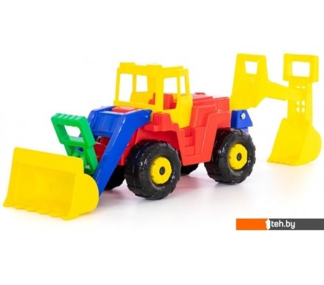  - Игрушечный транспорт Полесье Батыр трактор-экскаватор 46758 - Батыр трактор-экскаватор 46758